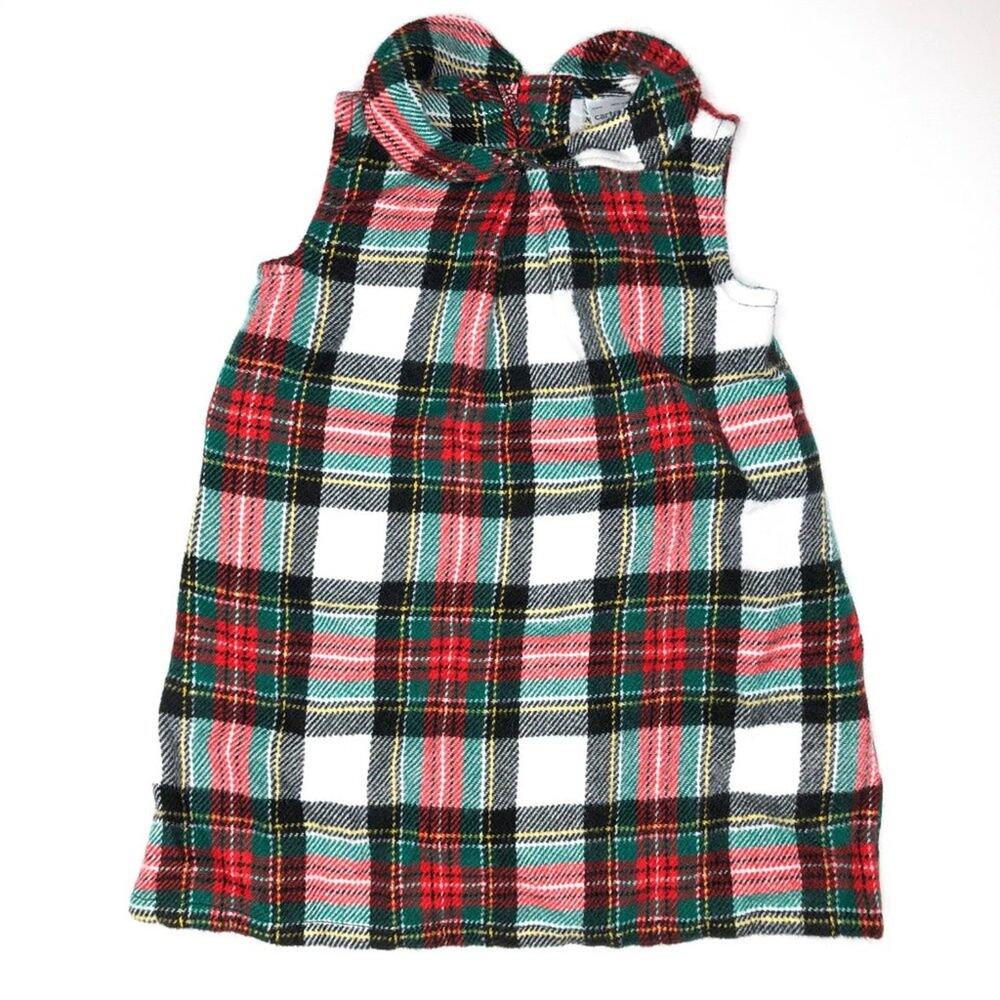 Carters Holiday Plaid Soft Sleeveless Dress